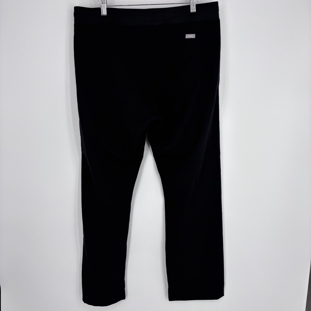 FIGS Livingston High Rise Scrub Pants Women L Black T21003 Yoga Waist Medical - Picture 6 of 9